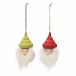 Wholesale 🎁 Assorted 4.25'' Fluffy Gnome Wood Christmas Ornament by Ashland® 🌟