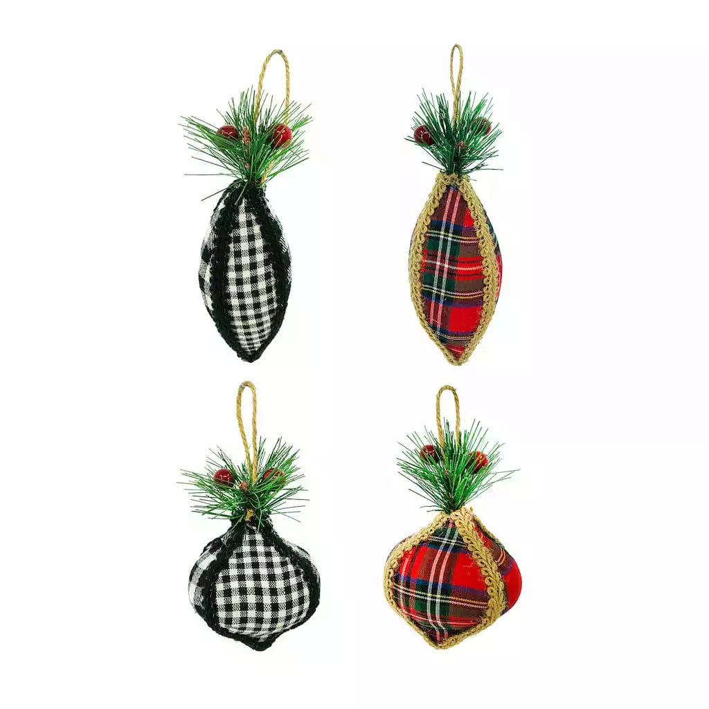 New ⭐ Assorted Plaid Ornament with Holly by Ashland® ✨ 3 New ⭐ Assorted Plaid Ornament with Holly by Ashland® ✨
