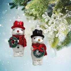 Buy 😉 Assorted Glass Vintage Snowman Ornament by Ashland® ❤️ -Ashland Sale Store 10698388 2
