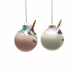 Outlet ✔️ Assorted 4" Glass Unicorn Ball Ornament by Ashland® 🔔 -Ashland Sale Store 10698447 3