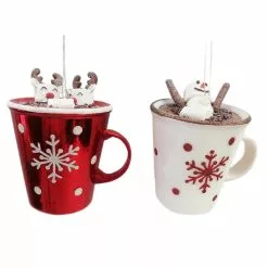 Wholesale ❤️ Assorted Glass Hot Cocoa Mug Ornament by Ashland® ✨