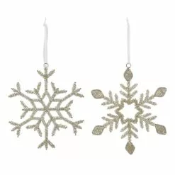 Outlet 🥰 Assorted 5.5'' Beaded Snowflake Christmas Ornament by Ashland® 🥰