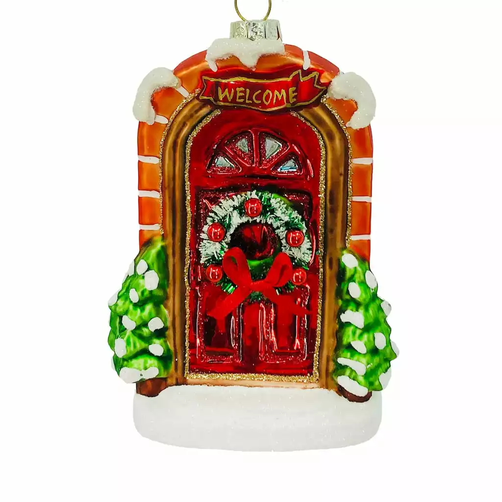 Deals 😉 5'' Christmas Door Collectible Glass Ornament by Ashland® 😀 4 Deals 😉 5'' Christmas Door Collectible Glass Ornament by Ashland® 😀 - Image 2