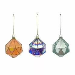 Best deal 🔔 Assorted 4.5'' Geometric Diamond Glass ❄ Christmas Ornament by Ashland® 🧨