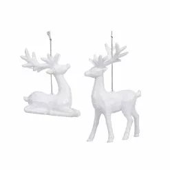 Cheapest ❤️ Assorted Glittery White Deer Ornament by Ashland® ⭐