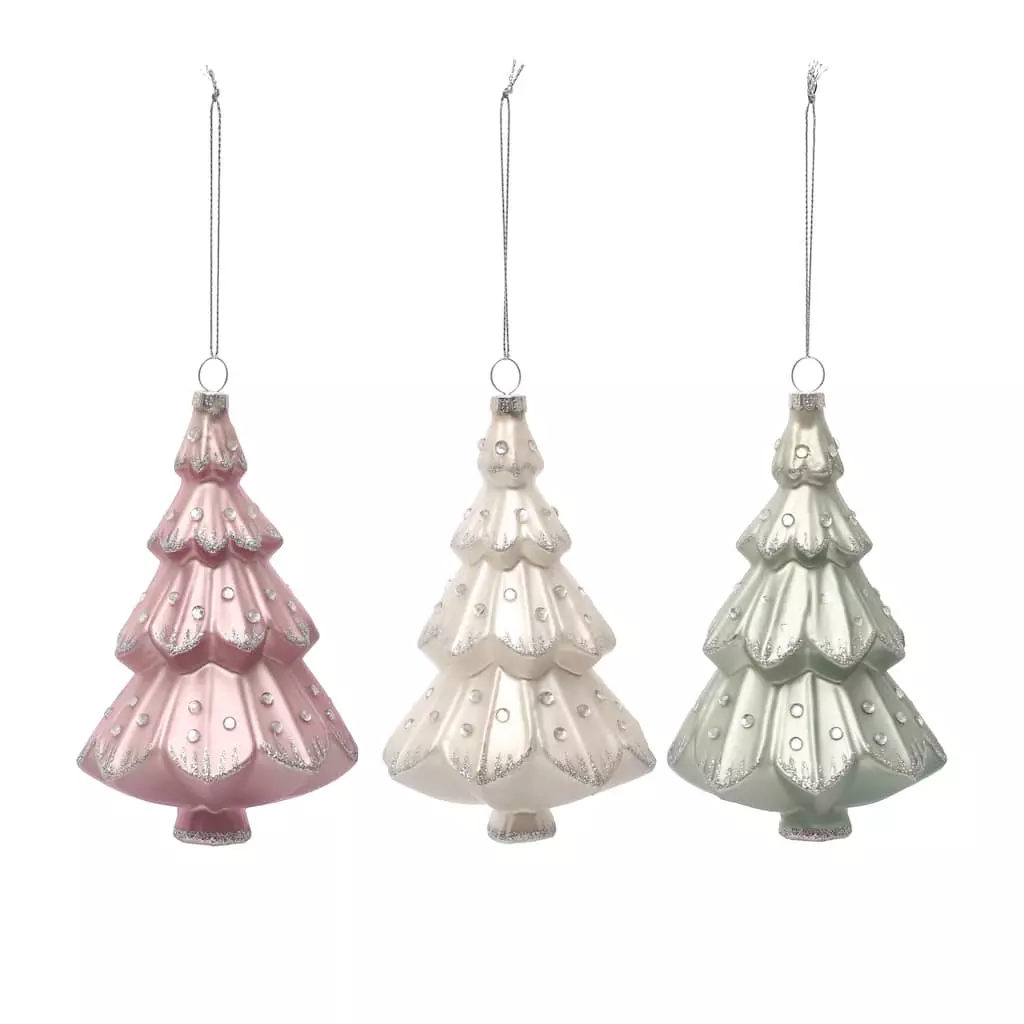 Discount ❤️ Assorted 5.7'' Tree Glass ❄ Christmas Ornament by Ashland® ⭐ 3 Discount ❤️ Assorted 5.7'' Tree Glass ❄ Christmas Ornament by Ashland® ⭐