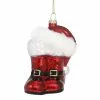 Brand new 🎁 Glass Boots with Santa Hat Ornament by Ashland® Christmas 🔥 -Ashland Sale Store 10698635 1