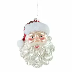 Best Pirce 🔥 5" Glass Santa Head Ornament by Ashland® 🎁