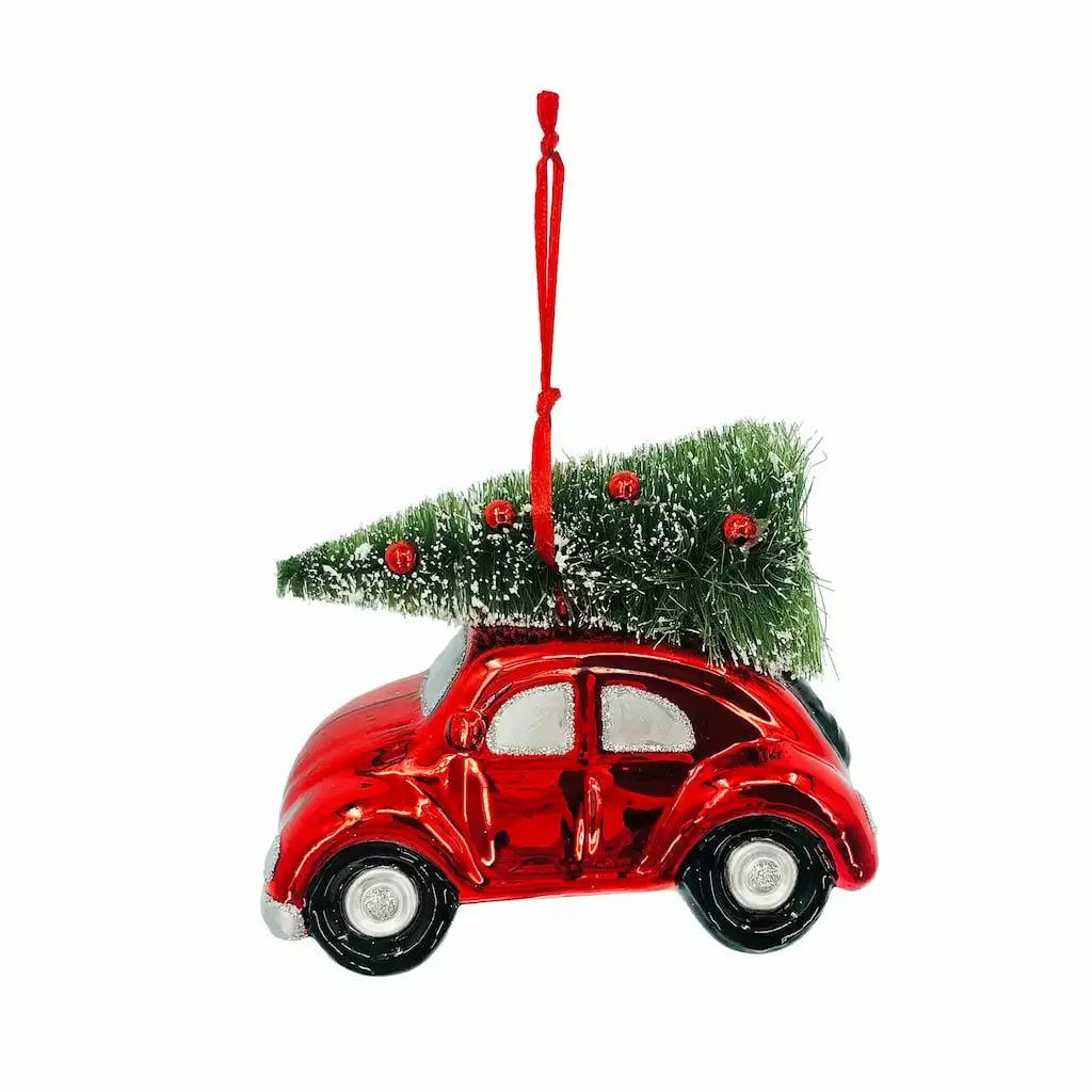 Outlet 🛒 4'' Car with Tree Collectible Glass Christmas Ornament by Ashland® 🤩 3 Outlet 🛒 4'' Car with Tree Collectible Glass Christmas Ornament by Ashland® 🤩