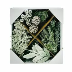 Outlet ❤️ DIY Flocked Pinecone & Leaf Wreath with Silver Ornaments Kit by Ashland® 👏