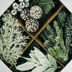 Outlet ❤️ DIY Flocked Pinecone & Leaf Wreath with Silver Ornaments Kit by Ashland® 👏 -Ashland Sale Store 10698662 3