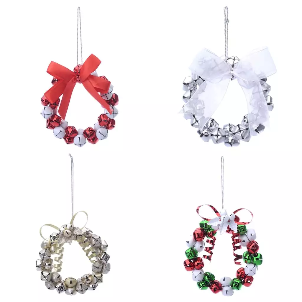 Top 10 ✨ Assorted 4'' Wreath with Bells Collectible Ornament by Ashland® ⌛ 3 Top 10 ✨ Assorted 4'' Wreath with Bells Collectible Ornament by Ashland® ⌛