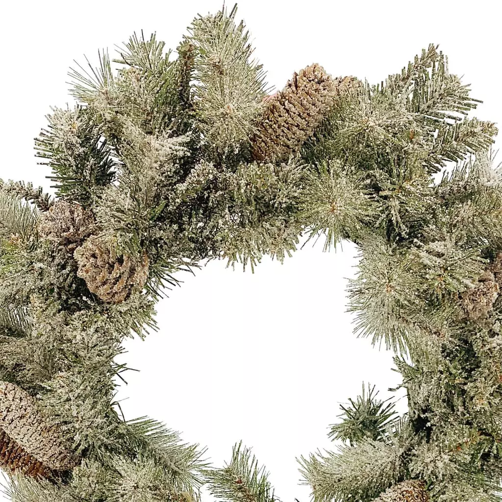 Best deal ๐งจ 22" Flocked Pine & Pinecone Wreath by Ashland® Christmas ๐ 4 Best deal ๐งจ 22" Flocked Pine & Pinecone Wreath by Ashland® Christmas ๐ - Image 2