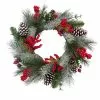 Buy 👍 24" Flocked Pinecone & Berry Wreath by Ashland® ⭐