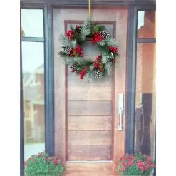 Buy 👍 24" Flocked Pinecone & Berry Wreath by Ashland® ⭐ -Ashland Sale Store 10698902 3