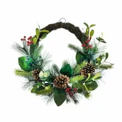 Buy 🧨 24" Eucalyptus & Blueberry Half Wreath by Ashland® 👏