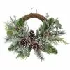 Outlet ⭐ 22" Icy Mixed Pine & Silver Berry Half Wreath by Ashland® 🎁