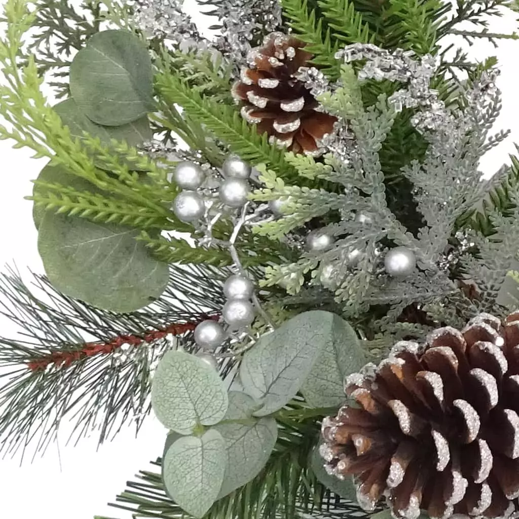 Outlet ⭐ 22" Icy Mixed Pine & Silver Berry Half Wreath by Ashland® 🎁 4 Outlet ⭐ 22" Icy Mixed Pine & Silver Berry Half Wreath by Ashland® 🎁 - Image 2