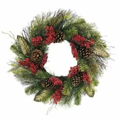 New ⌛ 24" Pine, Magnolia Leaf & Pinecone Wreath by Ashland® 🤩
