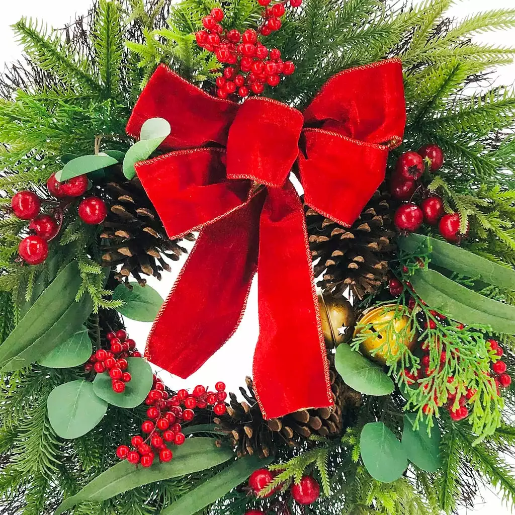 Promo 🔥 24'' Berry Pine Bell Wreath Wall Décor by Ashland® ⭐ 4 Promo 🔥 24'' Berry Pine Bell Wreath Wall Décor by Ashland® ⭐ - Image 2