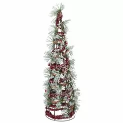 Promo 🤩 24" Frosted Pine Leaf & Berry Tabletop Tree by Ashland® ⭐