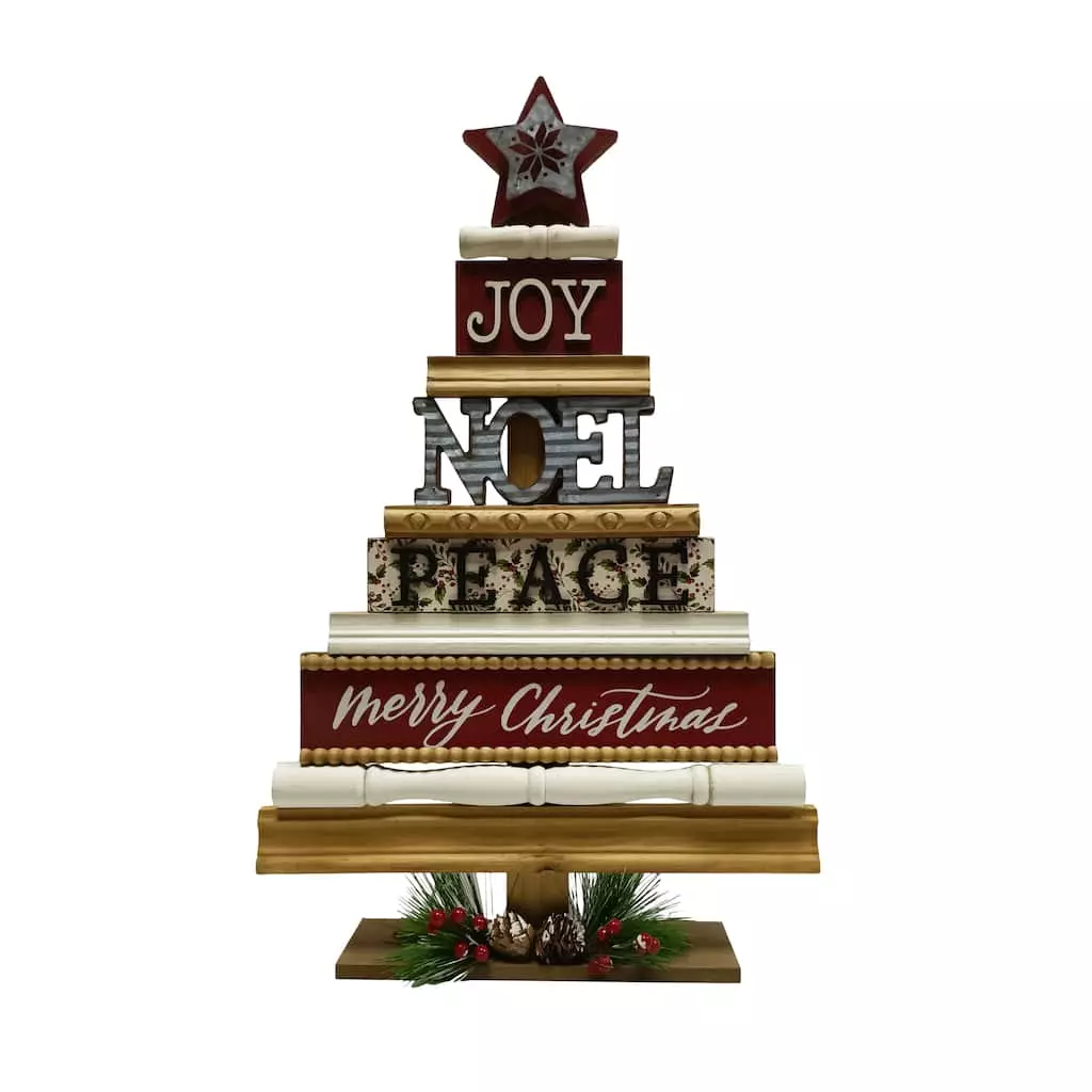 New ❤️ 22" Christmas Sentiment Tabletop Tree by Ashland® ⌛ 3 New ❤️ 22" Christmas Sentiment Tabletop Tree by Ashland® ⌛