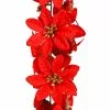 Best deal ❤️ 6ft. Red Satin Poinsettia Chain Garland by Ashland® ✔️