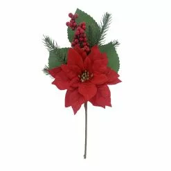 Discount 🥰 Red Poinsettia & Berry Pick by Ashland® 👍