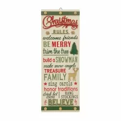 Buy 🤩 Christmas Rules Wall Sign by Ashland® ❤️