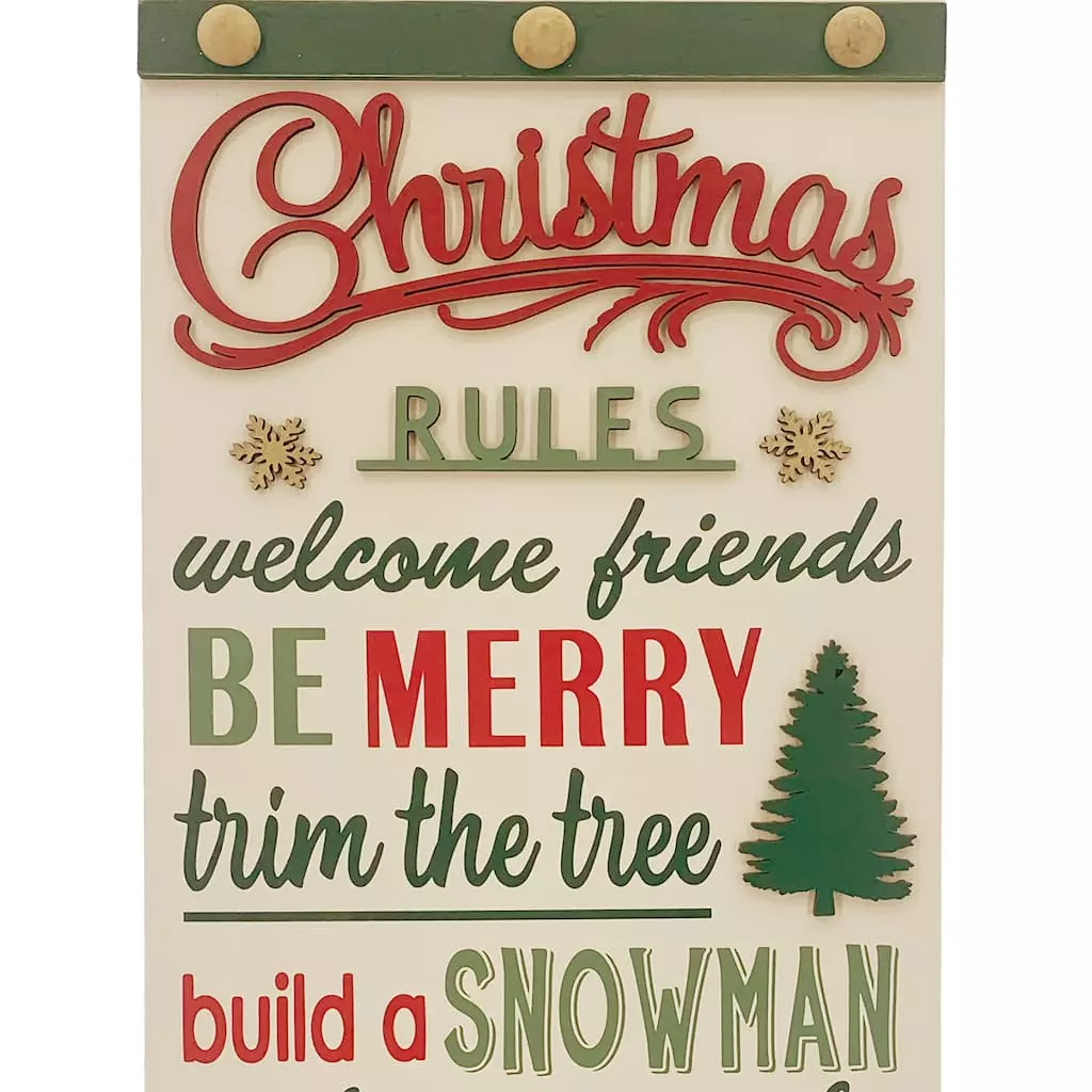 Buy 🤩 Christmas Rules Wall Sign by Ashland® ❤️ 4 Buy 🤩 Christmas Rules Wall Sign by Ashland® ❤️ - Image 2