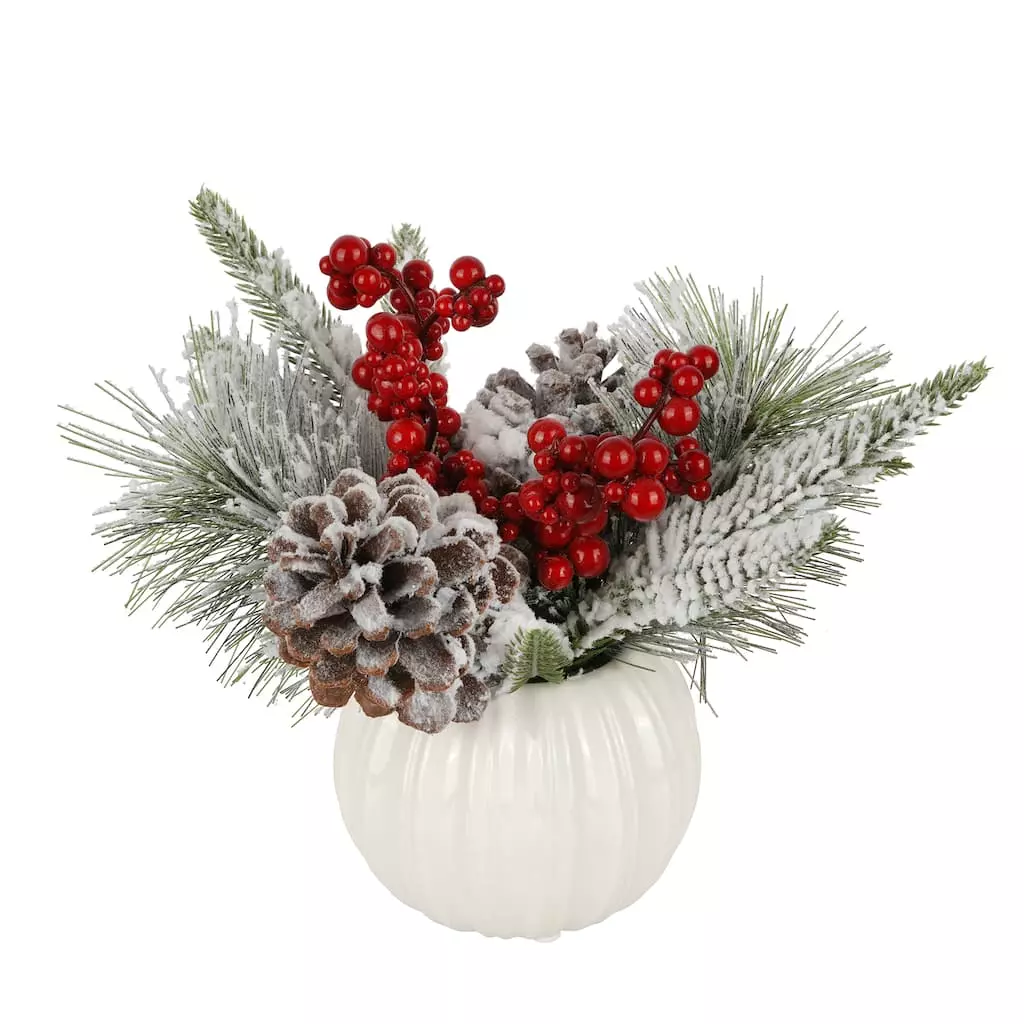 Flash Sale 😉 10" Pine Needle & Berry Arrangement in Ceramic Pot by Ashland® 🤩 4 Flash Sale 😉 10" Pine Needle & Berry Arrangement in Ceramic Pot by Ashland® 🤩 - Image 2