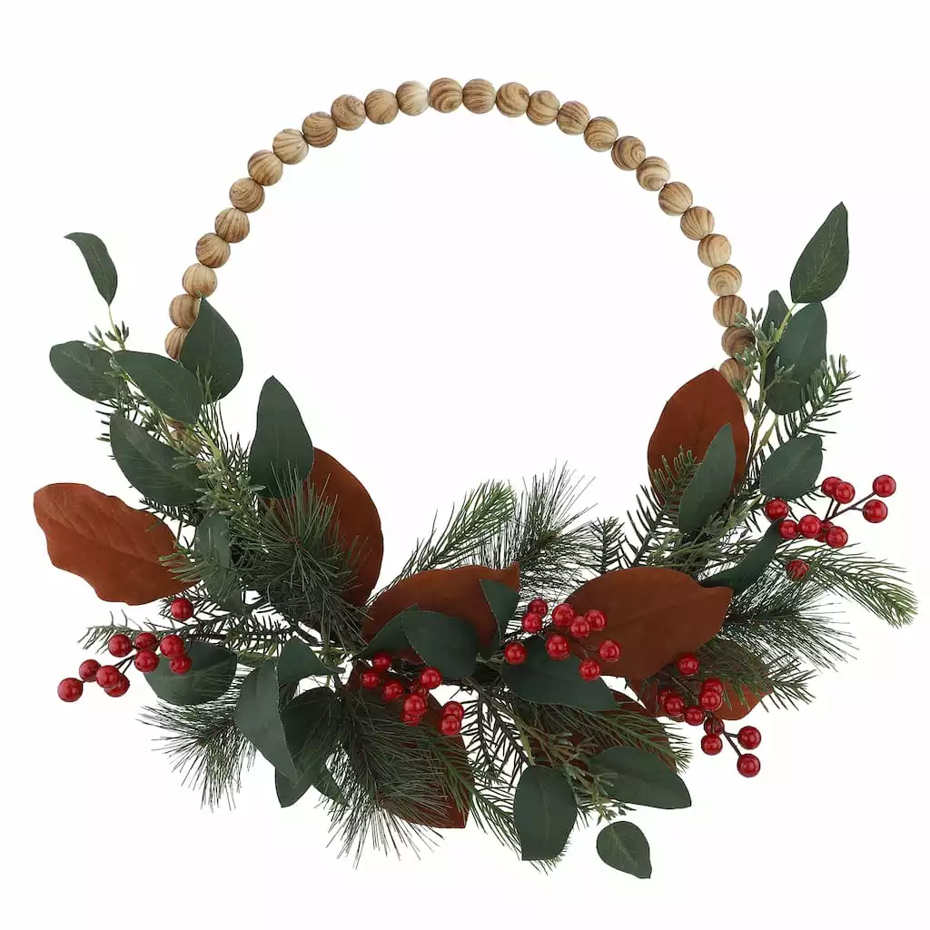 Best deal β 23" Pine, Berries & Eucalyptus Beaded Wreath by Ashland® π 3 Best deal β 23" Pine, Berries & Eucalyptus Beaded Wreath by Ashland® π