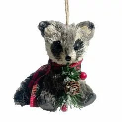 Best deal 🛒 3.5'' Raccoon with Pine, Pinecone and Berries Christmas Ornament by Ashland® 🥰