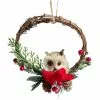 Best Sale ⭐ 4.3'' Mini Owl with Pine, Pinecone, Red Berry and Holly Leaves ❄ Christmas Ornament by Ashland® 👍 -Ashland Sale Store 10699373 1
