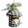 Top 10 🔥 5'' Hedgehog with White and Black Plaid Pinecone House ❄ Christmas Ornament by Ashland® ❤️