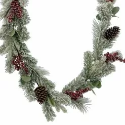 Best deal 🧨 6ft. Flocked Red Berry Pine Garland by Ashland® ⭐