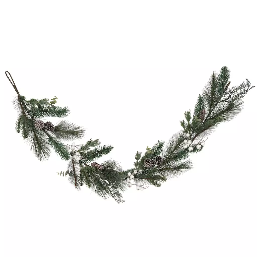 Best deal 🎉 6ft. White Glitter Berry & Pine Garland by Ashland® ✨ 4 Best deal 🎉 6ft. White Glitter Berry & Pine Garland by Ashland® ✨ - Image 2