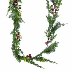 Deals ✔️ 6ft. Snowy Cedar & Red Berry Garland by Ashland® ⭐