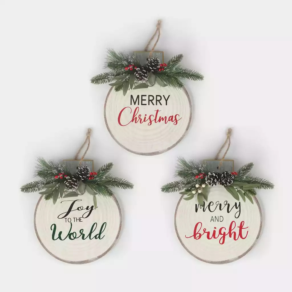 Promo ✨ Assorted 12.5" 🔔 Christmas Wall Ornament by Ashland® 🎁 3 Promo ✨ Assorted 12.5" 🔔 Christmas Wall Ornament by Ashland® 🎁