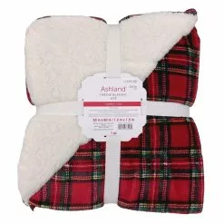 Top 10 ⌛ Red Plaid Berber Fleece Throw Blanket by Ashland® 🧨