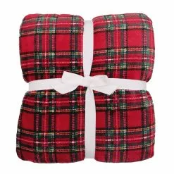 Top 10 ⌛ Red Plaid Berber Fleece Throw Blanket by Ashland® 🧨 -Ashland Sale Store 10699723 3
