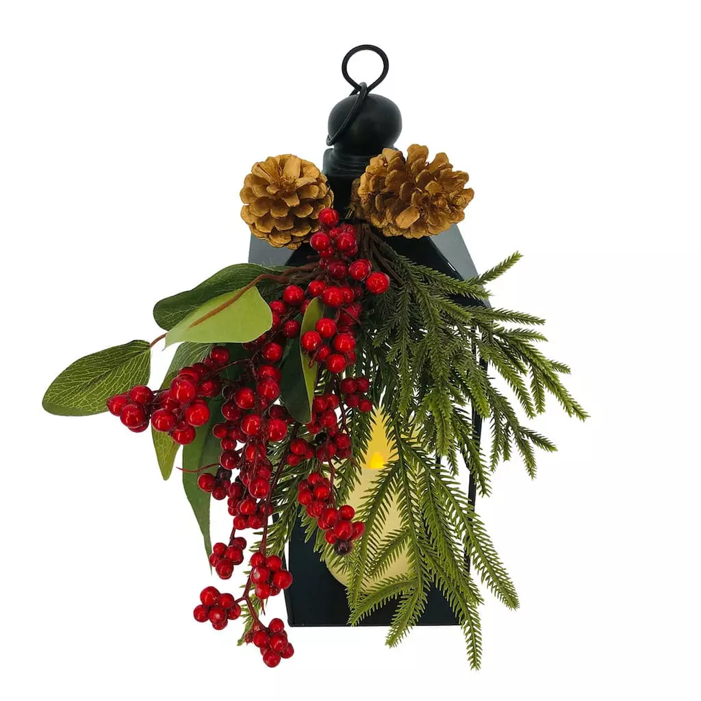 Outlet ⭐ 17" Berry & Pinecone Tabletop Lantern by Ashland® 😀 4 Outlet ⭐ 17" Berry & Pinecone Tabletop Lantern by Ashland® 😀 - Image 2