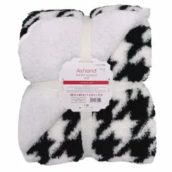 Buy 🛒 Black & White Houndstooth Berber Throw Blanket by Ashland® 🎉