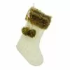 Best Pirce ✨ White Cable Knit Stocking with Faux Fur Trim by Ashland® 🧨