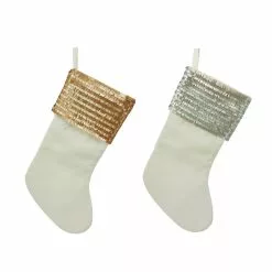 Coupon 🎁 Assorted White Stocking with Sequin Cuff by Ashland® 🤩
