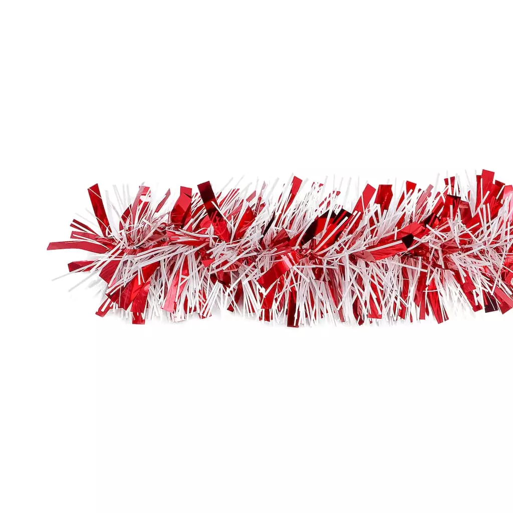 Budget 👏 6ft. Red & White Tinsel Garland by Ashland® ✔️ 3 Budget 👏 6ft. Red & White Tinsel Garland by Ashland® ✔️