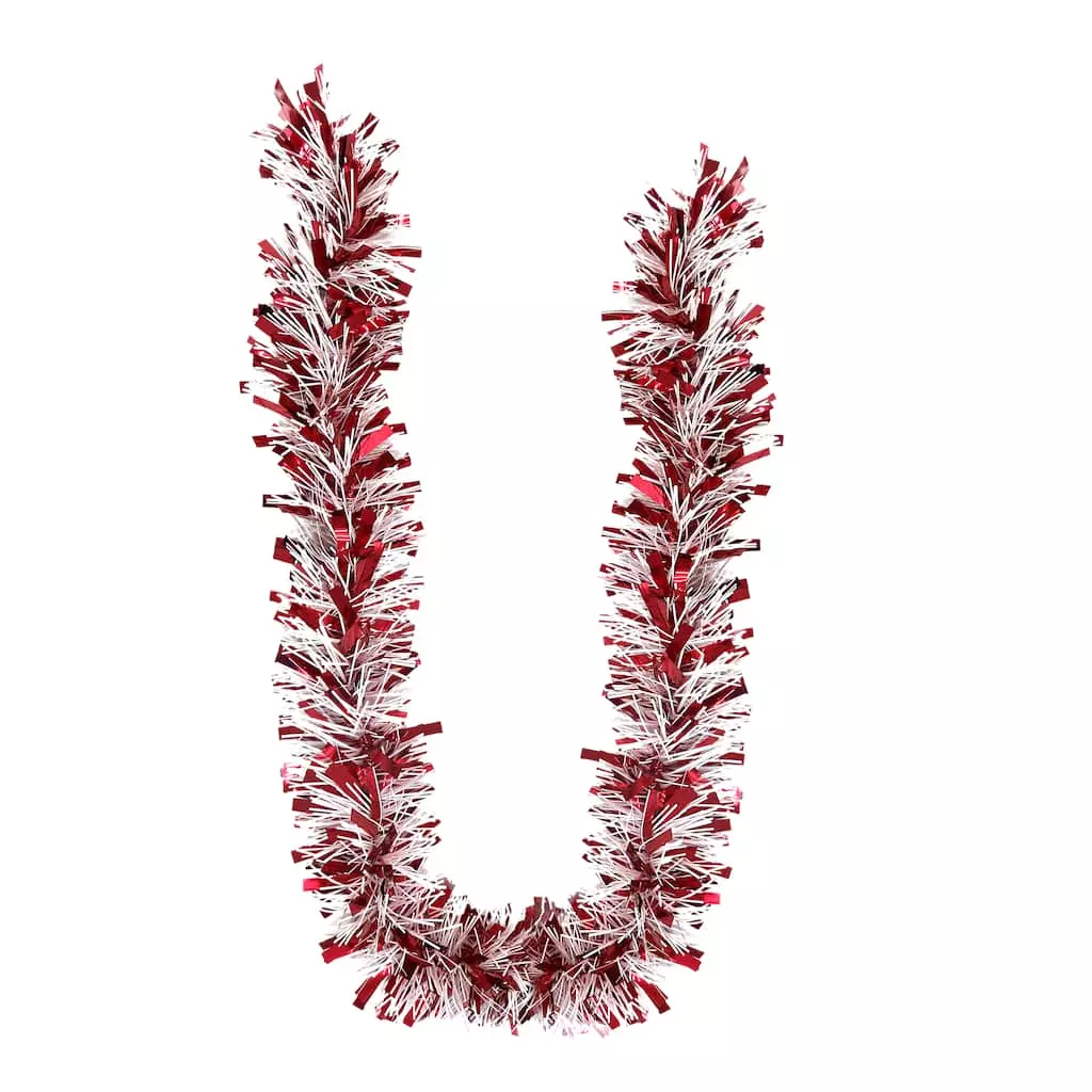 Budget 👏 6ft. Red & White Tinsel Garland by Ashland® ✔️ 4 Budget 👏 6ft. Red & White Tinsel Garland by Ashland® ✔️ - Image 2