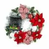 Best Sale ⌛ 26" Snowman Hat & Poinsettia Flocked Wreath by Ashland® 🔥 -Ashland Sale Store 10699982 1