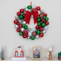 Best deal 💯 23" Multicolored Ball Ornament Wall Wreath by Ashland® ⌛ -Ashland Sale Store 10699986 4