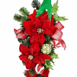 Best Pirce 😉 28" Poinsettia & Elf Leg Teardrop by Ashland® ⌛ 5 Best Pirce 😉 28" Poinsettia & Elf Leg Teardrop by Ashland® ⌛ -Ashland Sale Store 10699993 2